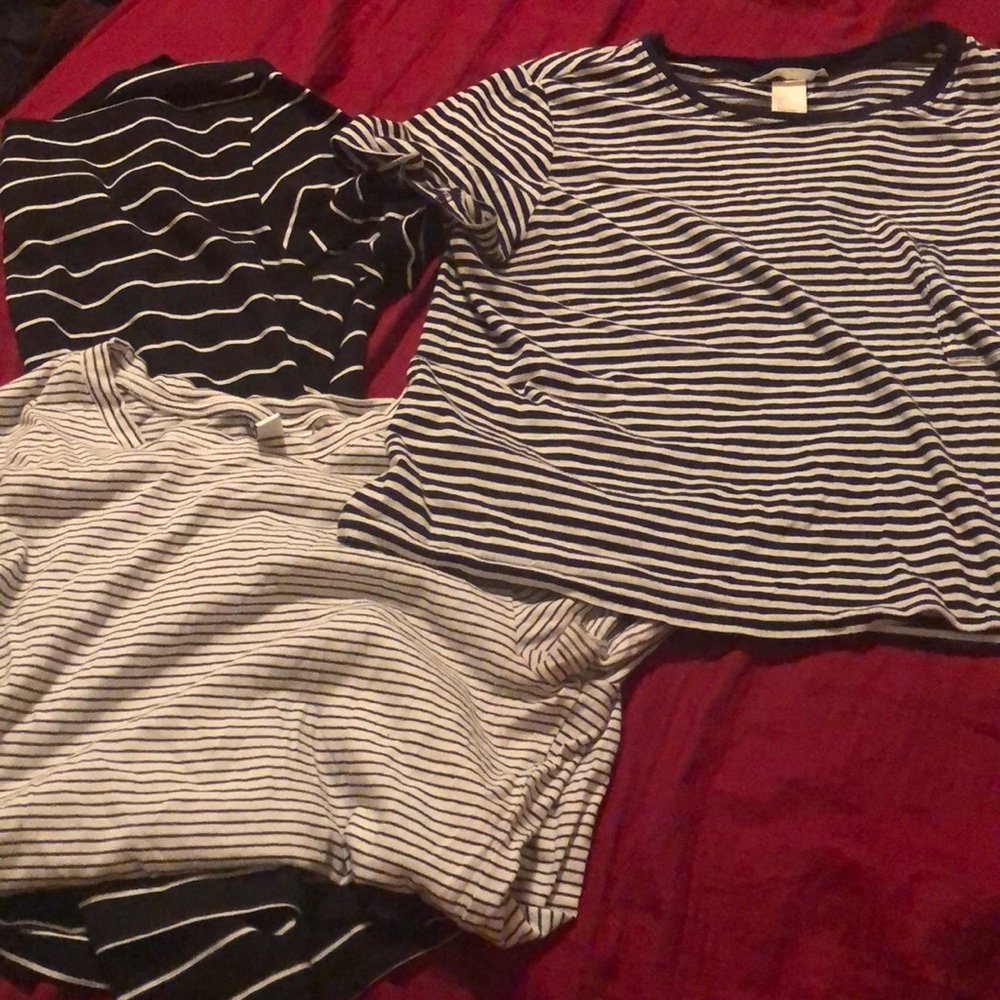 Three striped shirts all from H&M.